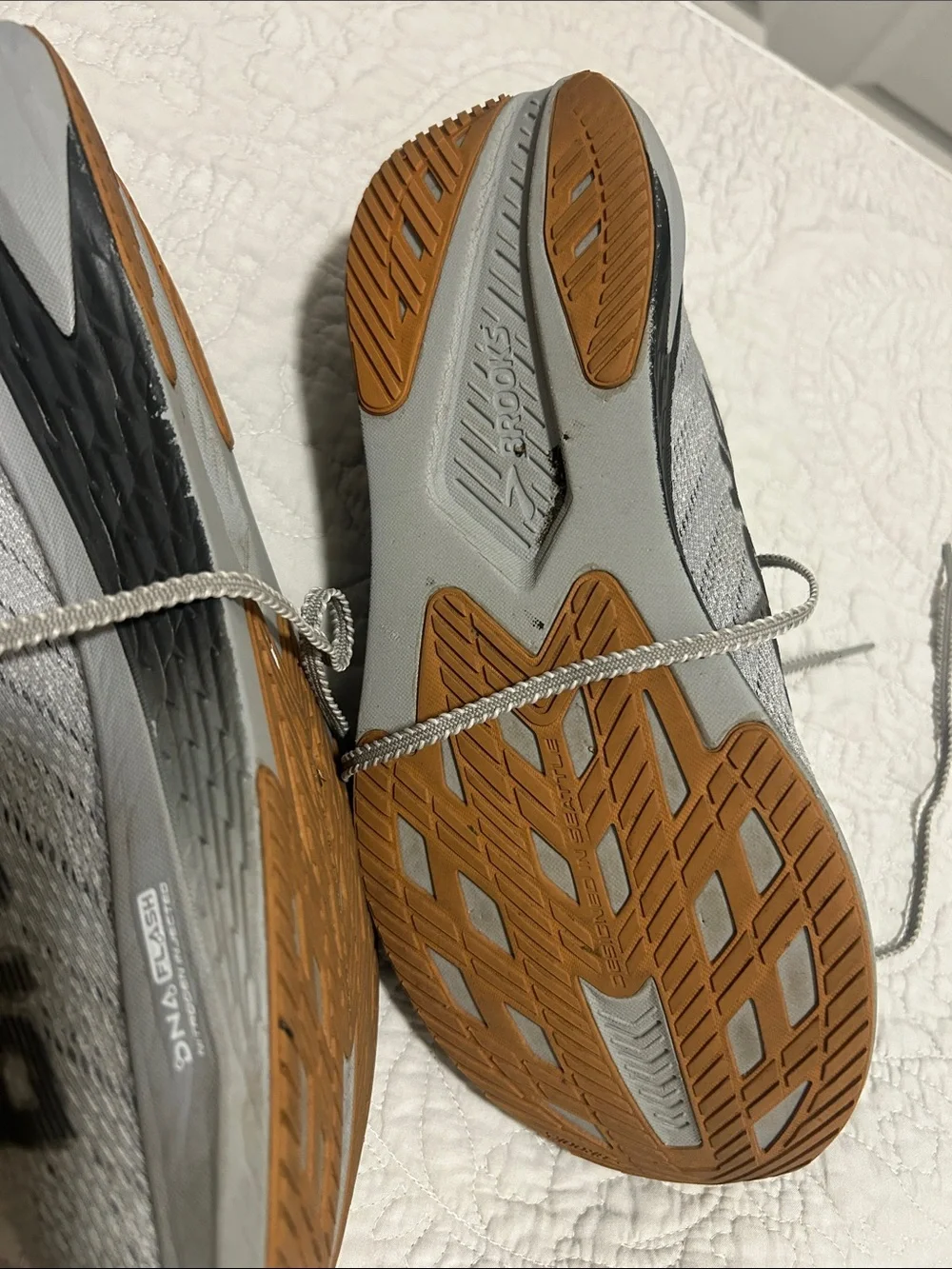Brooks Men's Athletic Running Shoes - Light Gray with Black Accents